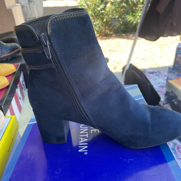 Navy Blue Booties - Picture 2 of 4